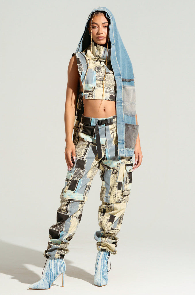 PLAY WITH ME DENIM HOOD