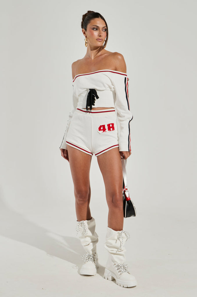 GO ALL THE WAY OFF THE SHOULDER SWEATSHIRT