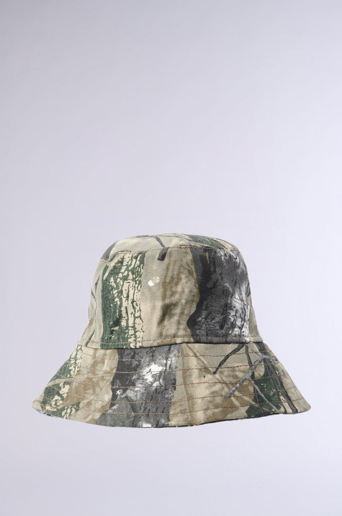 LACE ME UP CAMO BUCKET HAT