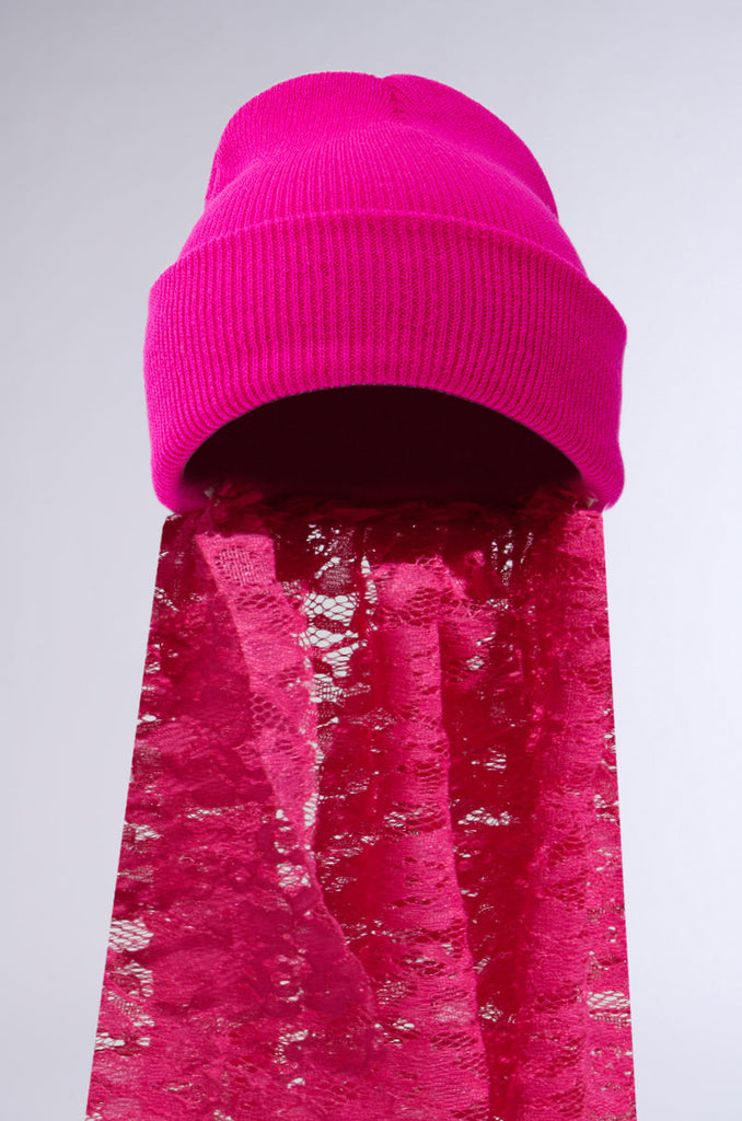 IN THE CUT LACE VEIL BEANIE