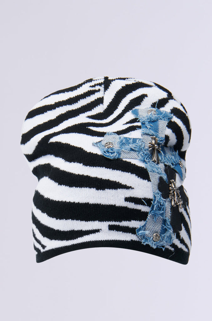 WILD ONES ZEBRA PATCH BEANIE