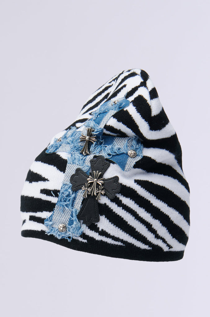 WILD ONES ZEBRA PATCH BEANIE