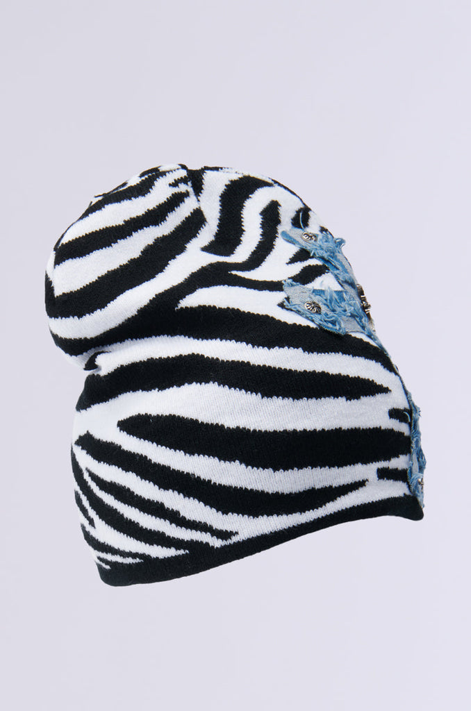 WILD ONES ZEBRA PATCH BEANIE