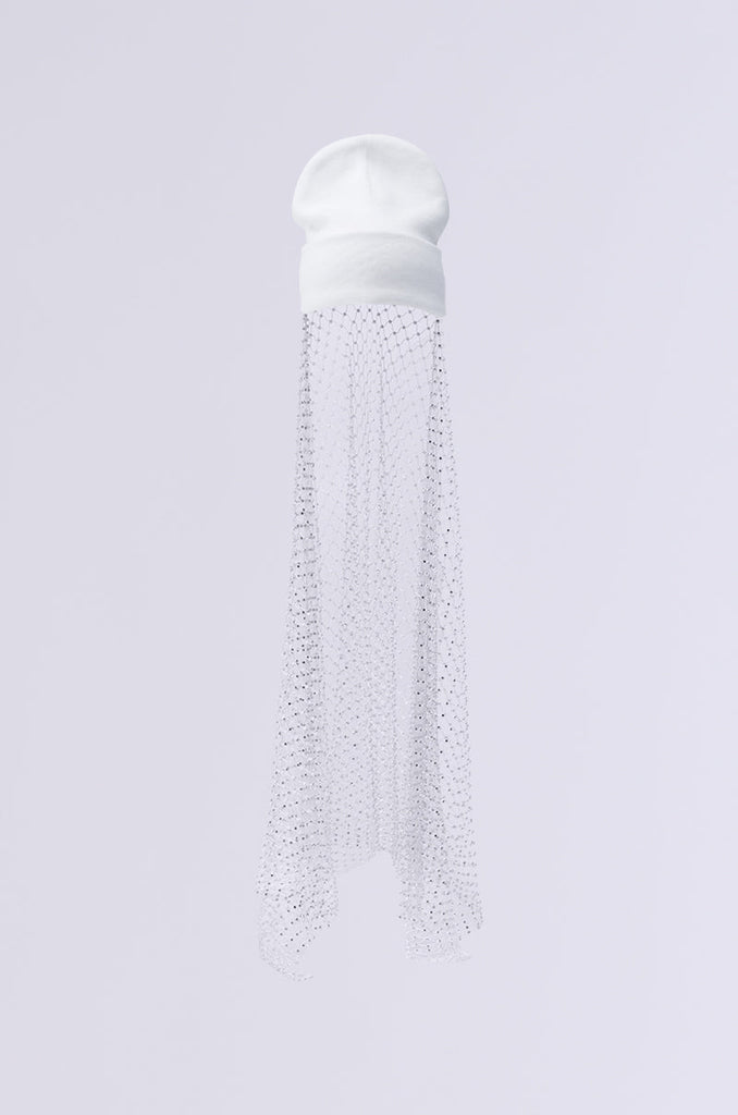 TRAIL OF RHINESTONES BEANIE