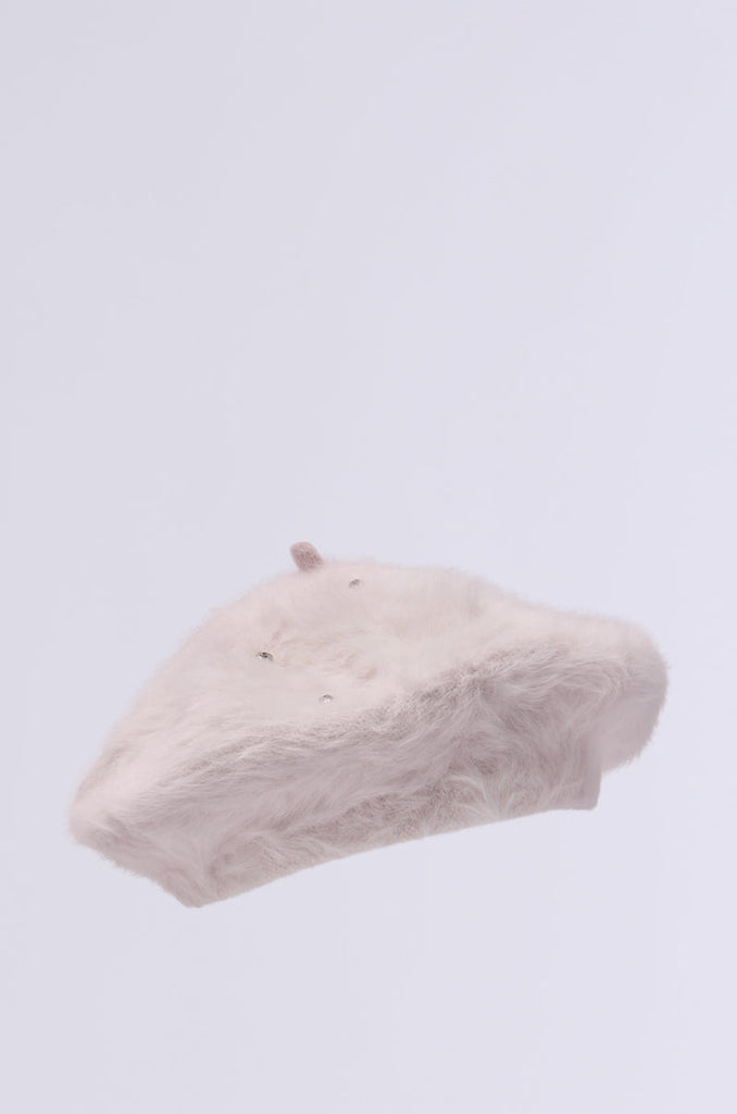 WHEN IN PARIS BLING FUZZY BERET