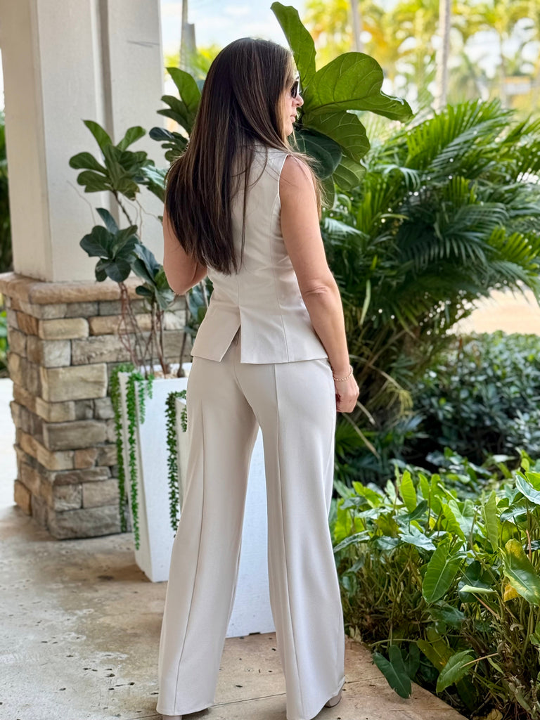 "Fran" Belted High Waisted Stretchy Pants