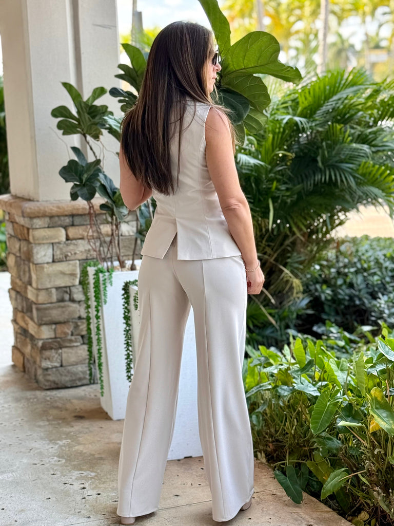 "Fran" Belted High Waisted Stretchy Pants