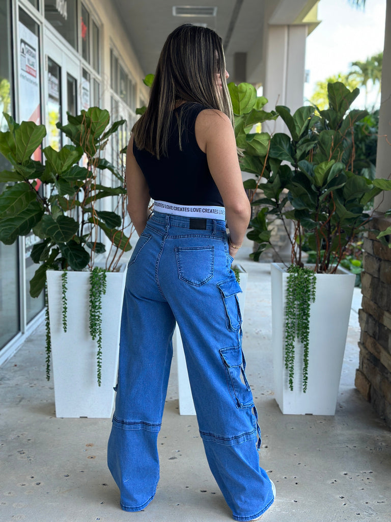 "Camilla" Denim High Waisted Pants