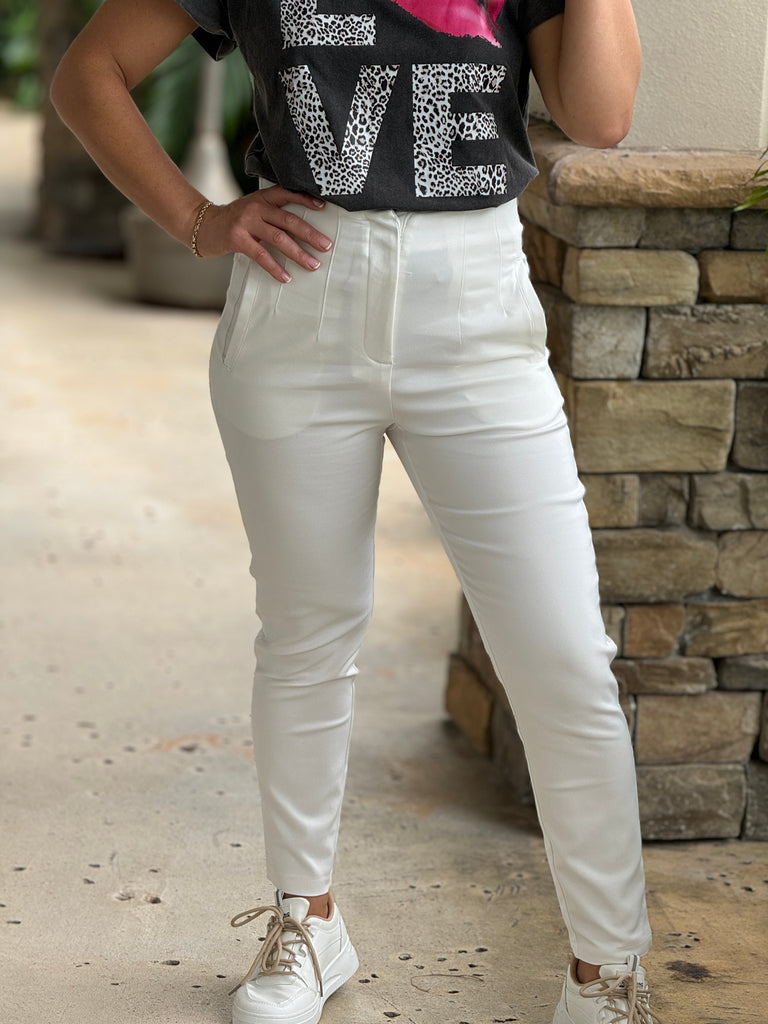 "Pily" High Waisted Stretchy Skinny Trouser