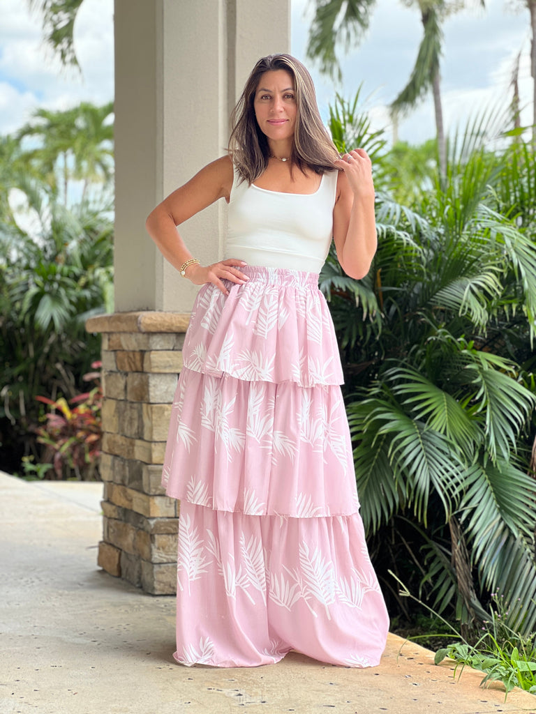 "Amapola" Floral Print Maxi Skirt