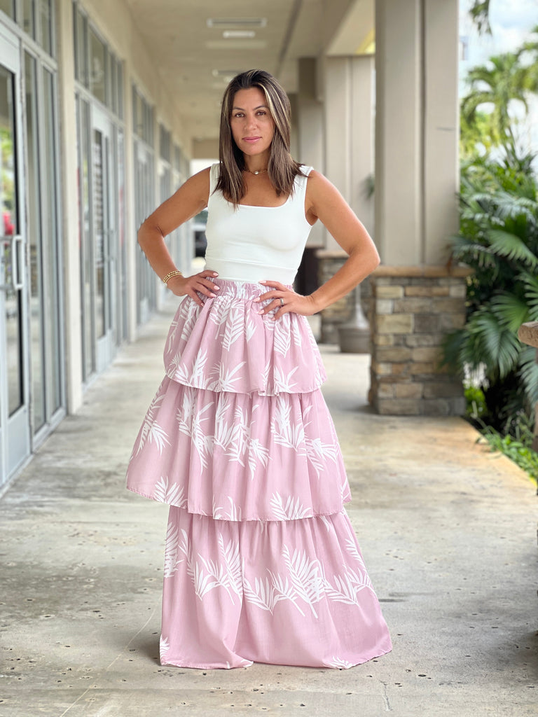 "Amapola" Floral Print Maxi Skirt