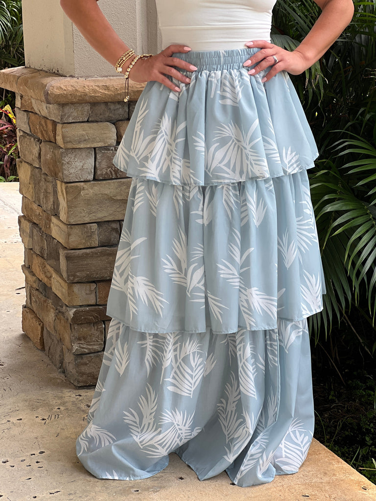 "Amapola" Floral Print Maxi Skirt