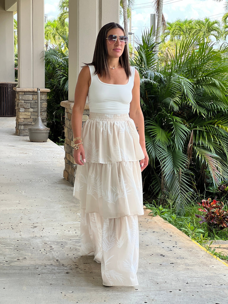 "Amapola" Floral Print Maxi Skirt