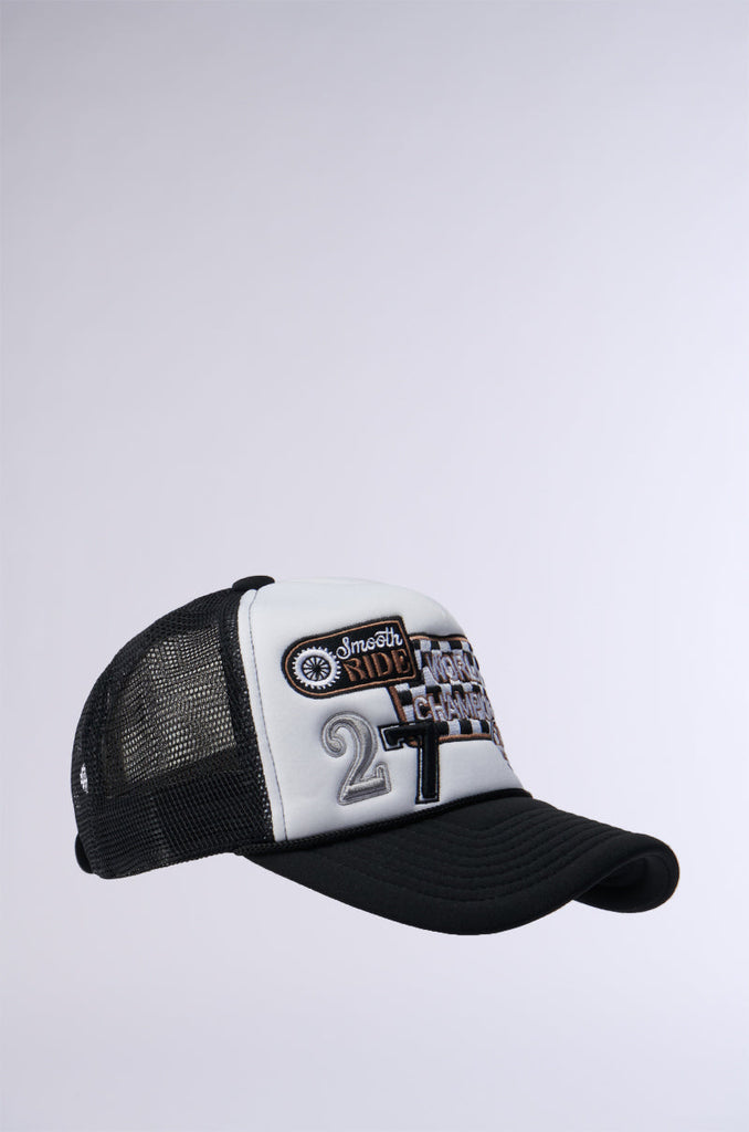 WORLD CHAMPS PATCH TRUCKER HAT