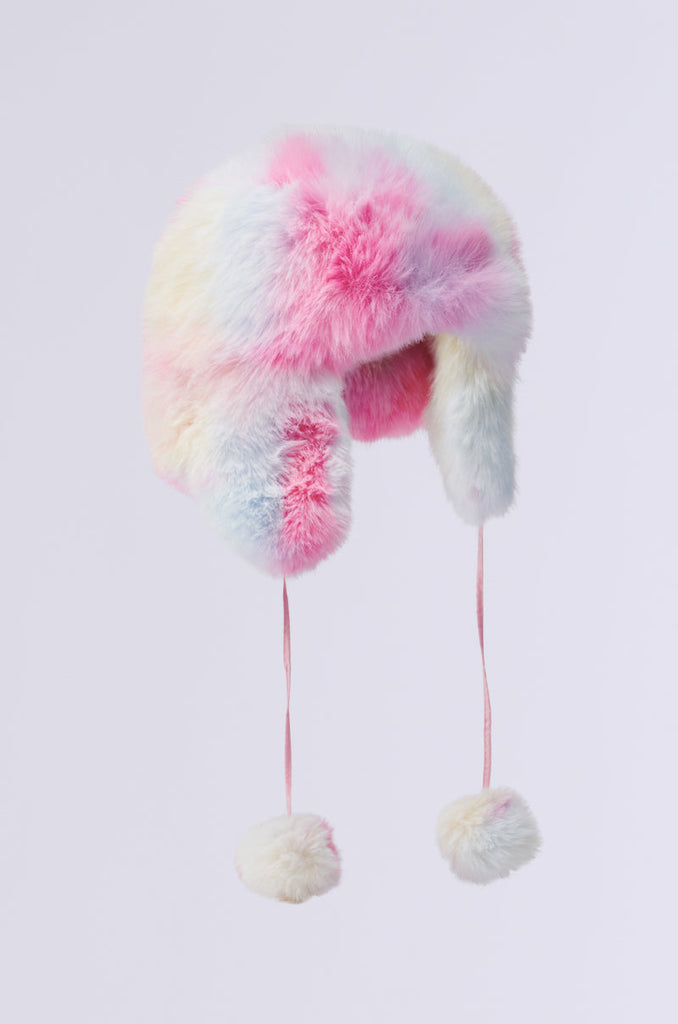 COTTON CANDY SKIES FAUX FUR AVIATOR HAT