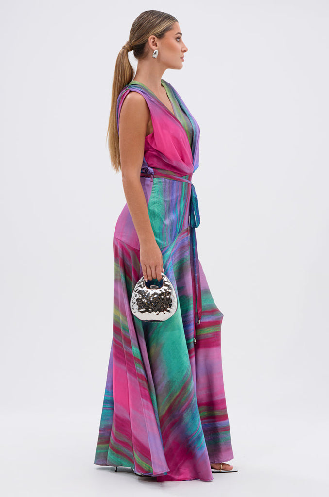 FOR HOLDING PRINTED MAXI DRESS