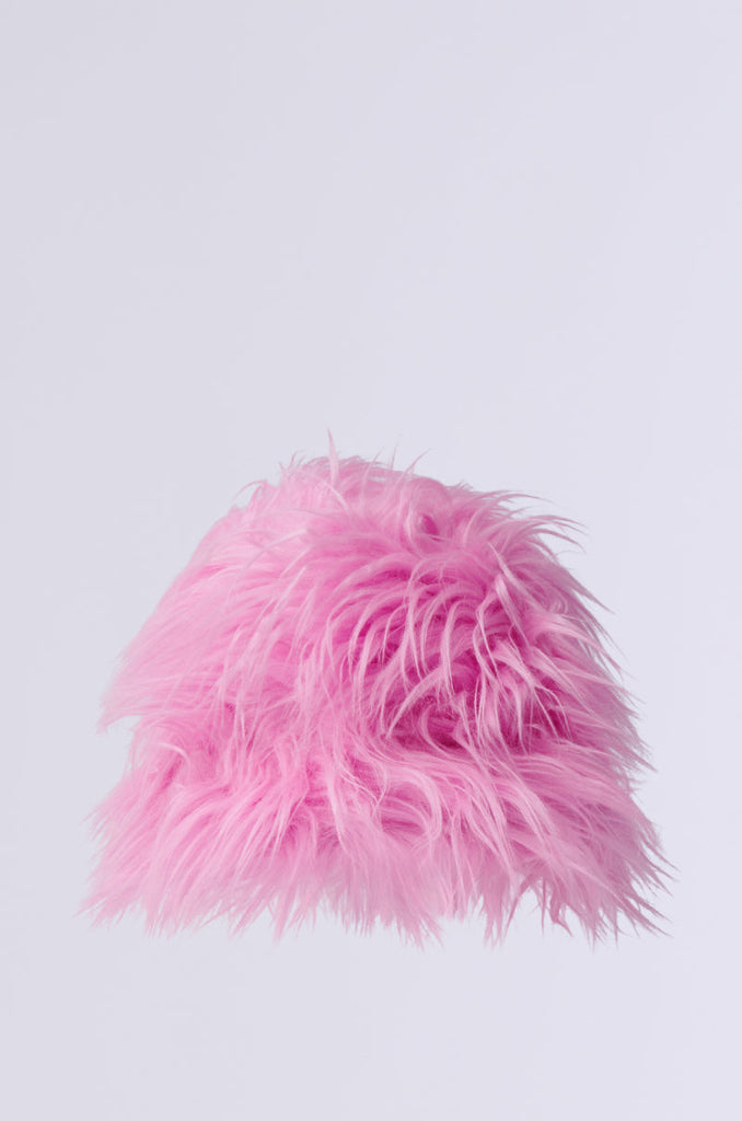 I LOVE YOU FAUX FUR BUCKET HAT