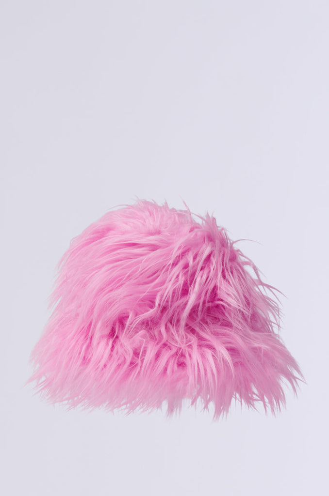 I LOVE YOU FAUX FUR BUCKET HAT