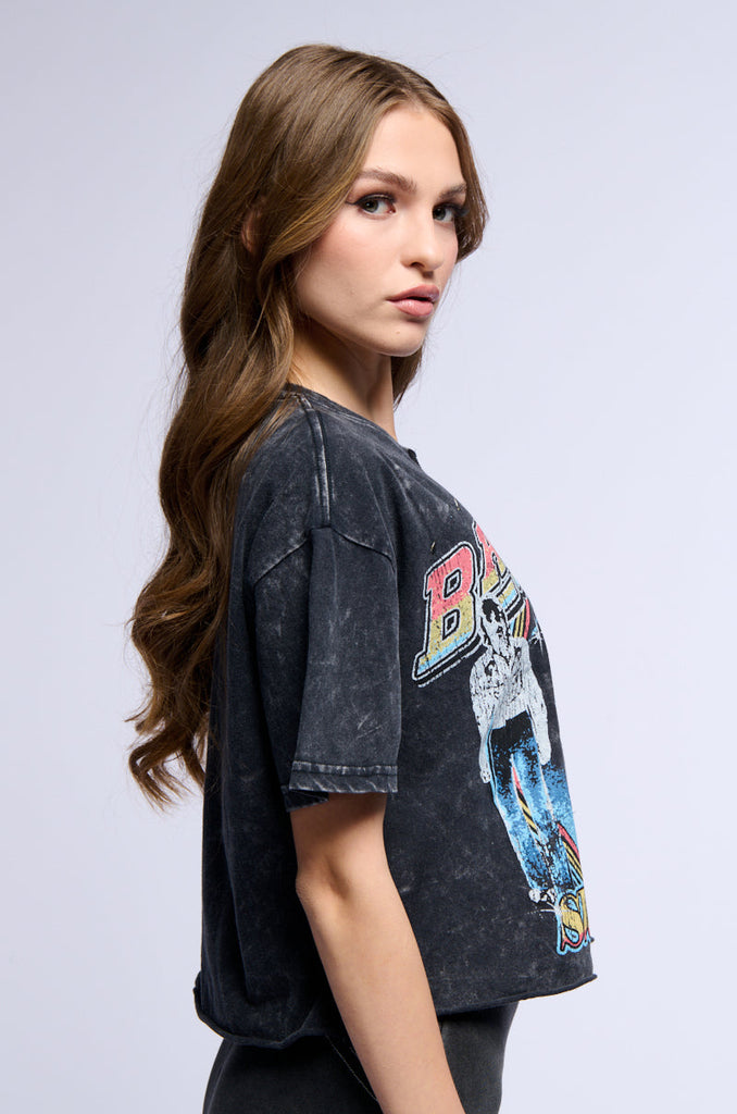 BAD COMPANY CHAIN DETAIL CROPPED TEE
