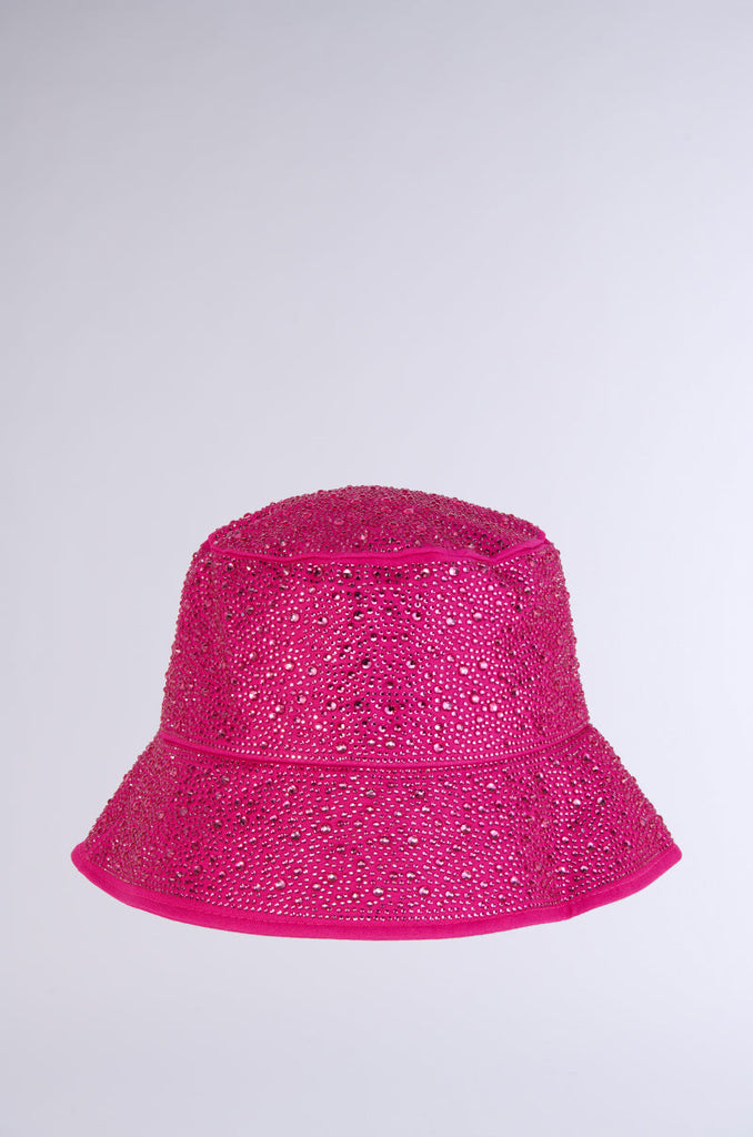 BLING IS BETTER BUCKET HAT IN HOT PINK