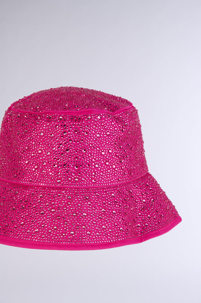 BLING IS BETTER BUCKET HAT IN HOT PINK