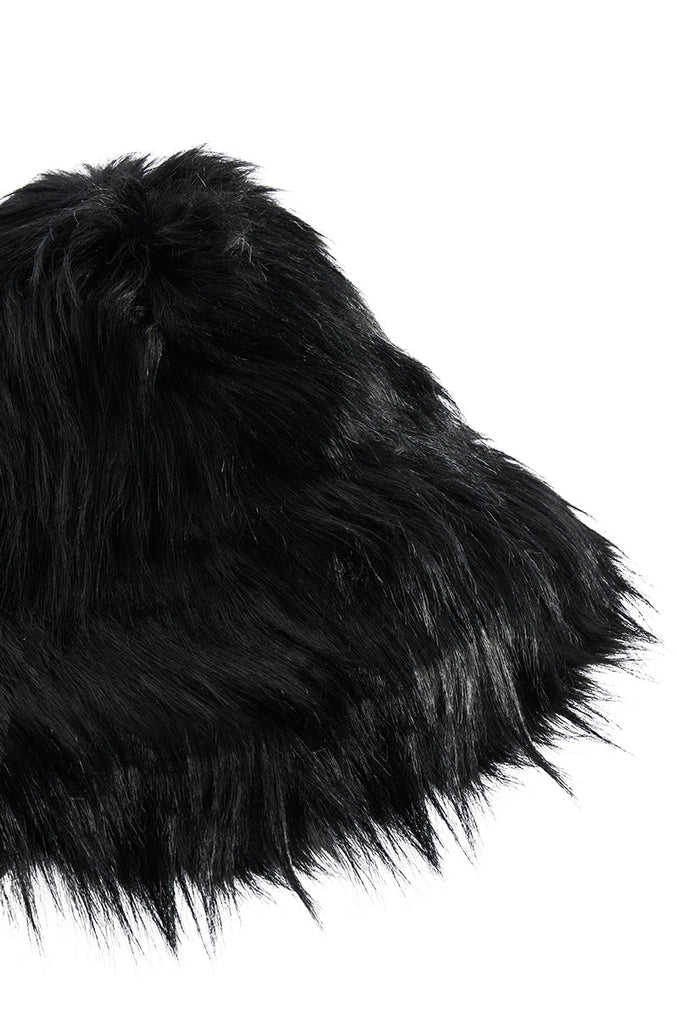 DIVINE FEMININE OVERSIZED FAUX FUR BUCKET HAT