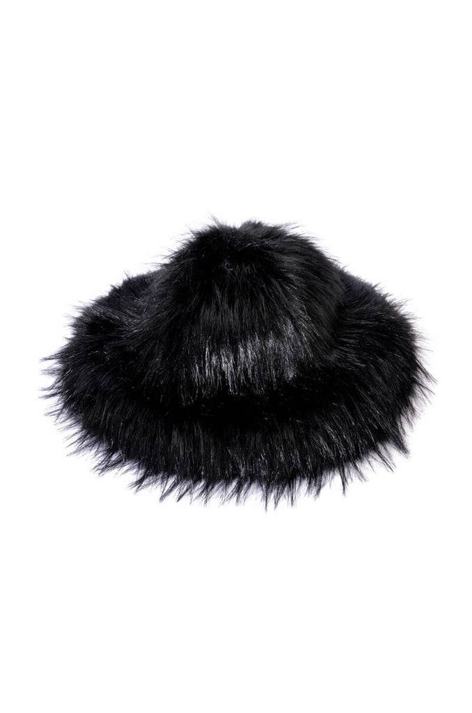 DIVINE FEMININE OVERSIZED FAUX FUR BUCKET HAT