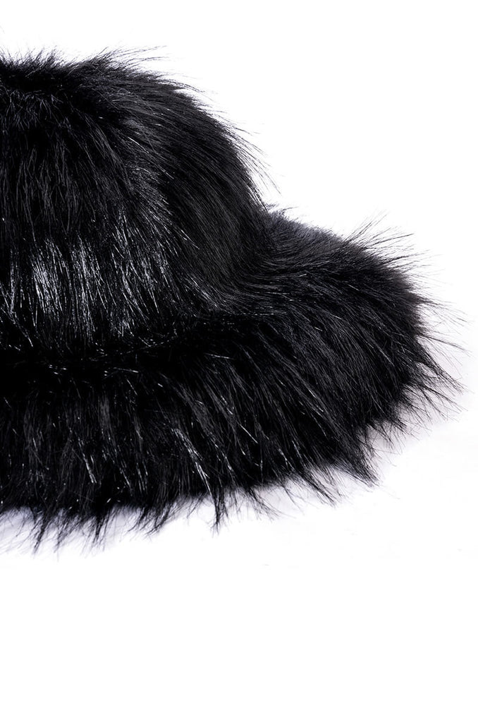 DIVINE FEMININE OVERSIZED FAUX FUR BUCKET HAT