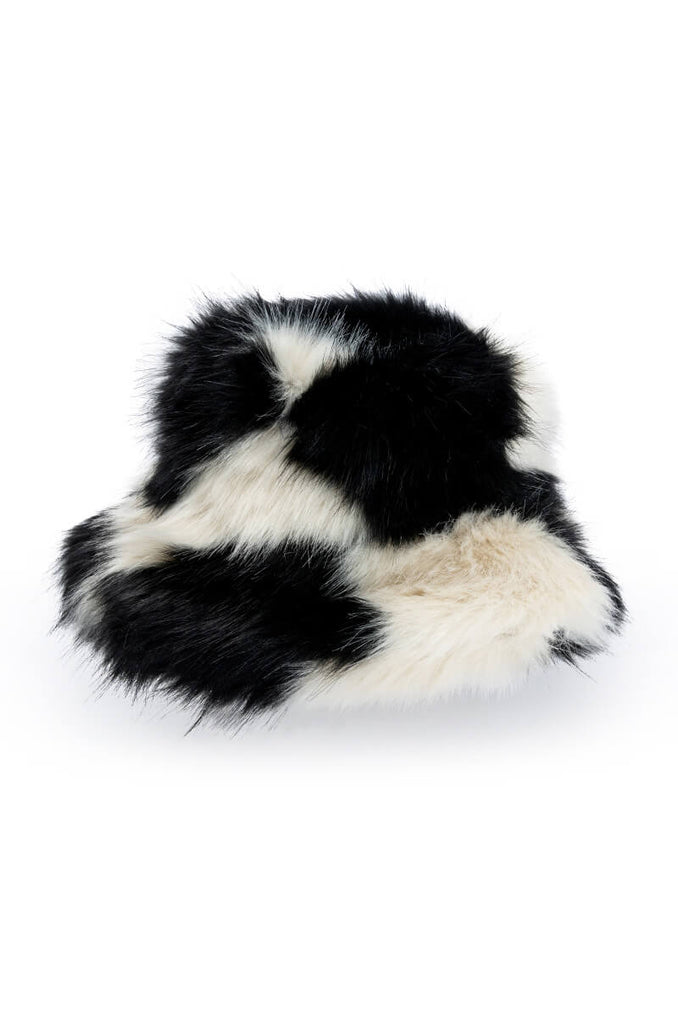 IF YOU SMILE FAUX FUR BUCKET HAT