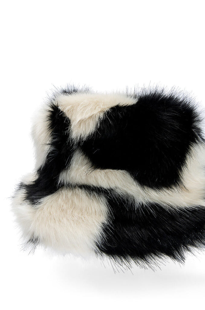 IF YOU SMILE FAUX FUR BUCKET HAT