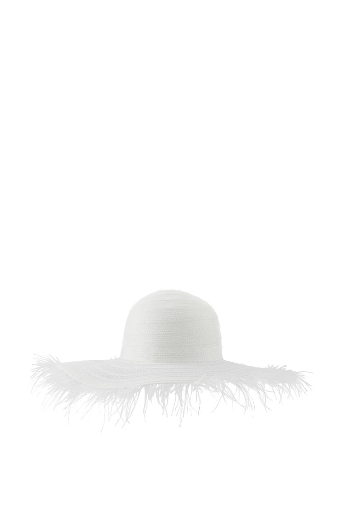 LUXE LIVING FEATHER SUN HAT