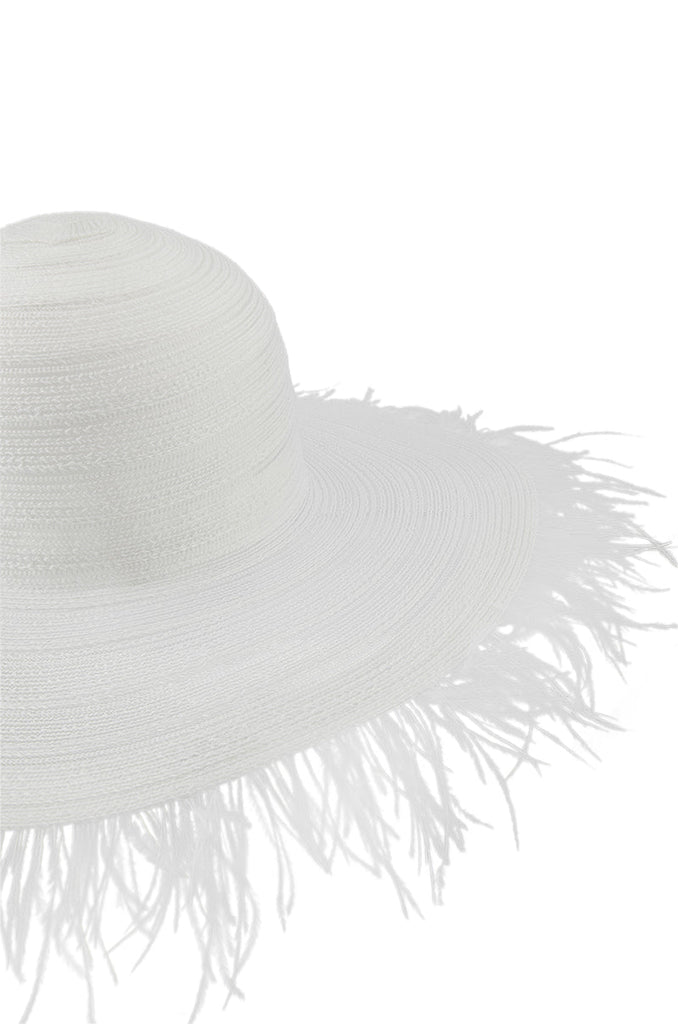 LUXE LIVING FEATHER SUN HAT