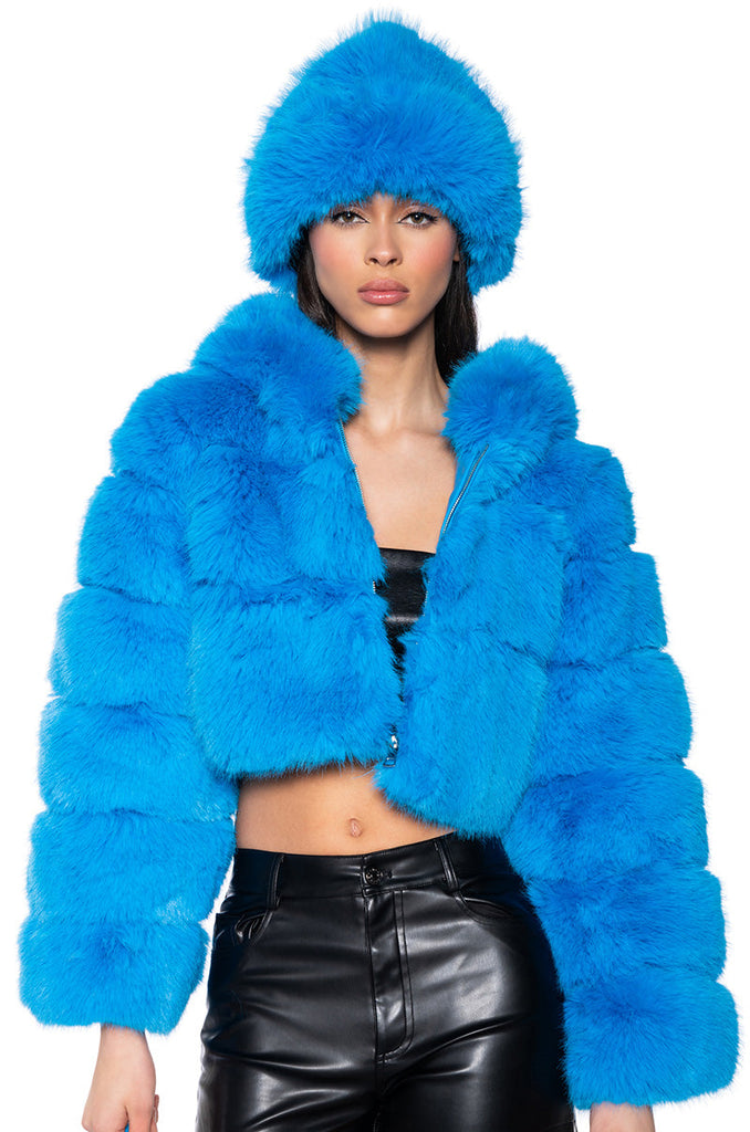 NO BUDGET FOLDOVER FUR BEANIE